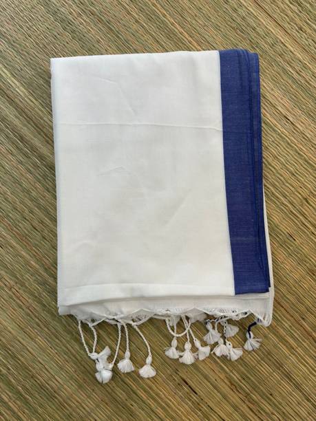 TARAMAACREATION Solid/Plain Handloom Handloom Pure Cotton Saree