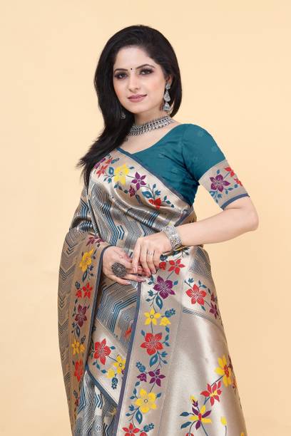 SuperLaxmi Woven Banarasi Silk Blend Saree - Image 6