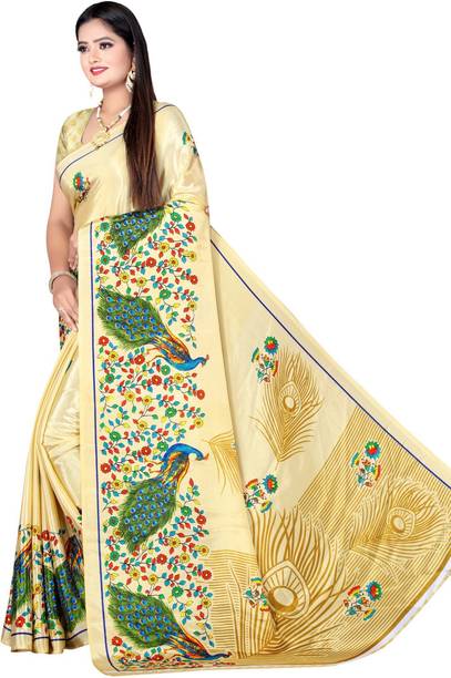 Leelavati Printed Daily Wear Crepe Saree - Image 4