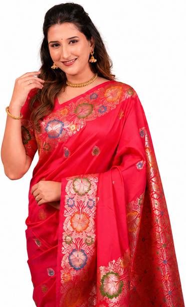 Printed Banarasi Supernet Saree