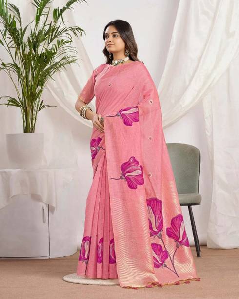 DoraiFashion Woven Jamdani Cotton Silk Saree