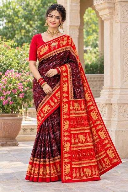Pochampally Ikat Saree - Multicolor