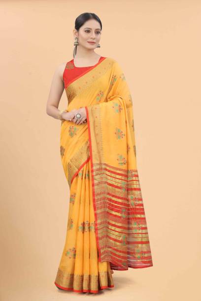 Woven Bollywood Pure Cotton Saree