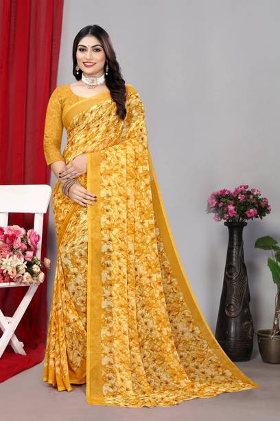 bhavika silk mills Printed Daily Wear Georgette Saree