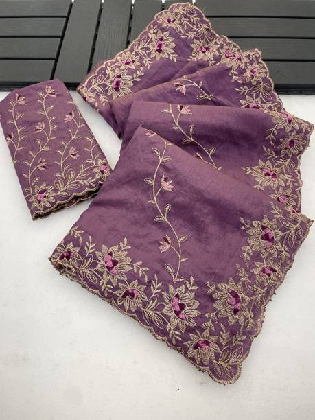 Embellished, Embroidered Bollywood Tissue Saree