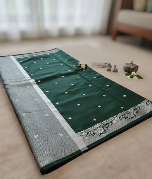 Sabyasachi Printed, Woven, Striped Bollywood Pure Silk Saree