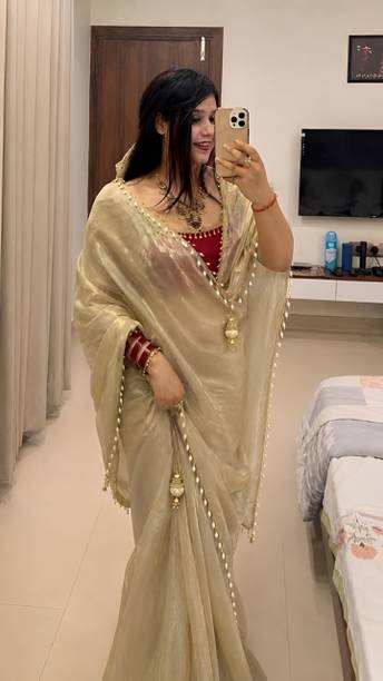 Self Design Bollywood Tissue, Satin Saree