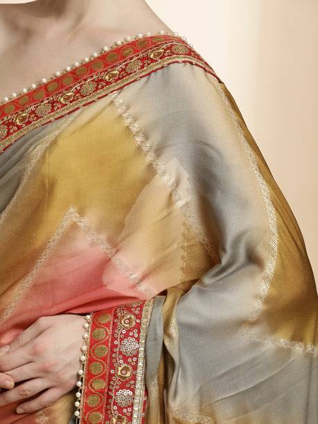 Jaipur Kurti Printed Bandhani Georgette Saree - Image 4