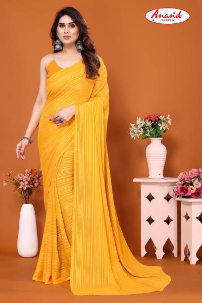 Embellished, Striped, Self Design Leheria Satin Saree Price in India