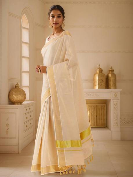 Woven Kasavu Tissue Saree