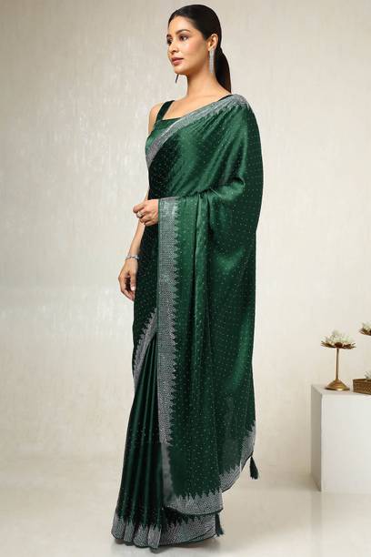 Embellished Daily Wear Satin Saree