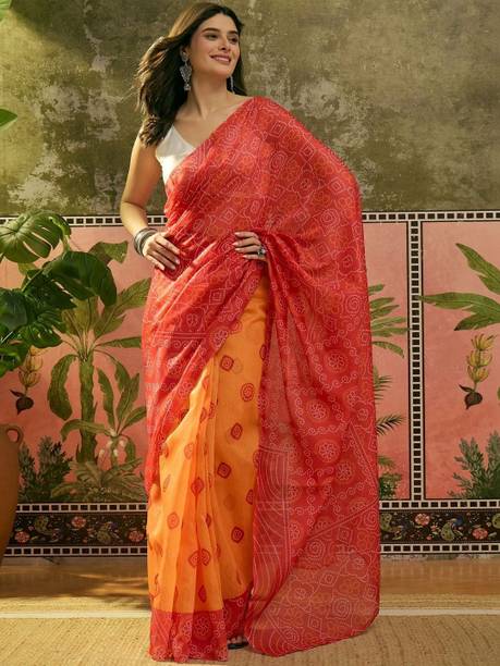 KALINI Printed Daily Wear Linen Saree