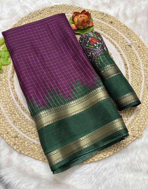 Printed Mysore Silk Blend, Jacquard Saree