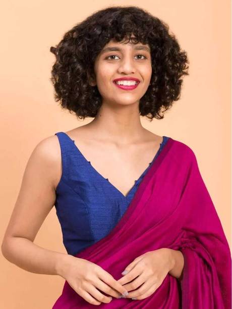 Self Design Handloom Cotton Blend Saree