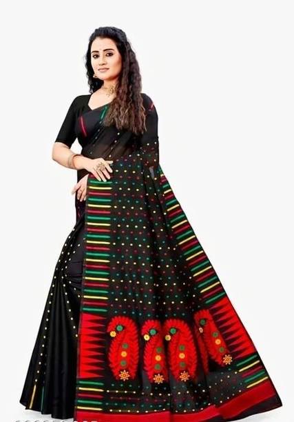 PRITHA BOUTIQ Self Design Jamdani Cotton Blend Saree