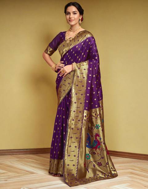 Mahastree Woven Paithani Silk Blend Saree