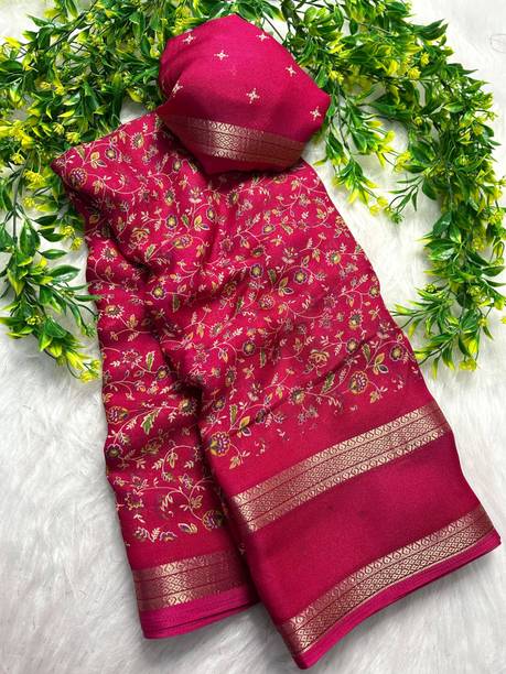 Floral Print, Woven Daily Wear Georgette Saree