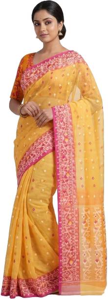 Printed Handloom Muslin Saree