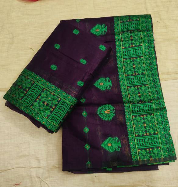 Woven Mekhela Chador Cotton Silk Saree Price in India