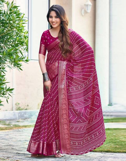 Ghan Sals Printed Bollywood Art Silk, Silk Blend Saree