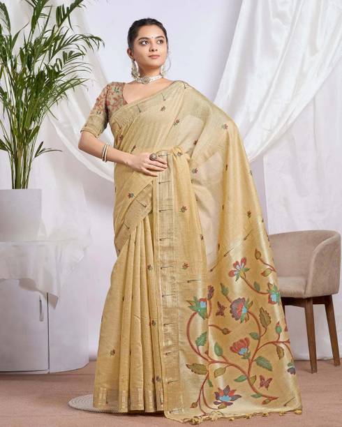DoraiFashion Self Design Jamdani Cotton Silk Saree
