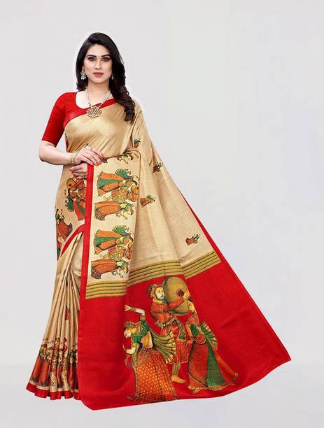 YASHIKA Printed Daily Wear Art Silk Saree