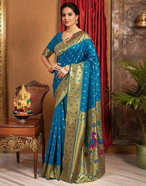 Mahastree Woven Paithani Silk Blend Saree