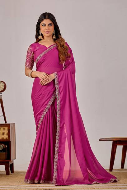 Embellished, Embroidered Bollywood Georgette Saree