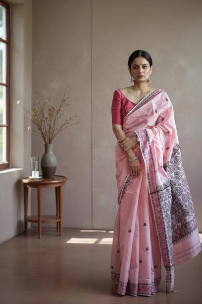 SUTRAAYA Digital Print Daily Wear Cotton Silk Saree