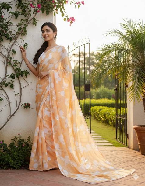Applique Bollywood Georgette Saree