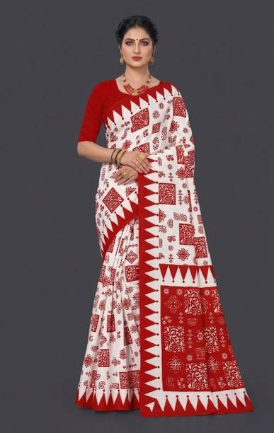 Printed Daily Wear Pure Cotton Saree
