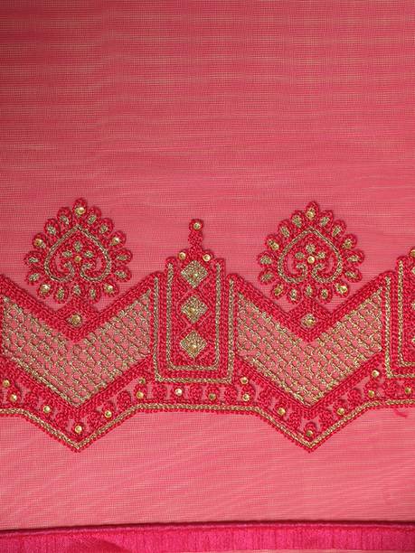 Jaipur Kurti Embroidered Bollywood Net Saree - Image 7