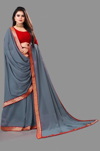 Embroidered Bollywood Georgette Saree Price in India