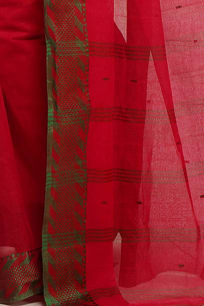 WoodenTant Woven Tant Pure Cotton Saree - Image 3
