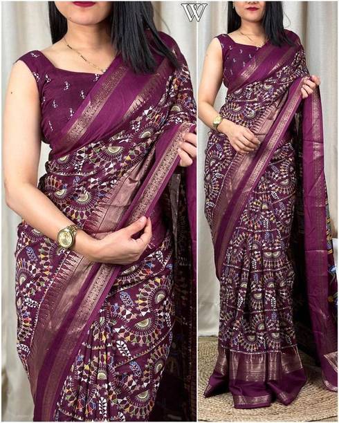 Printed Bollywood Muslin Saree