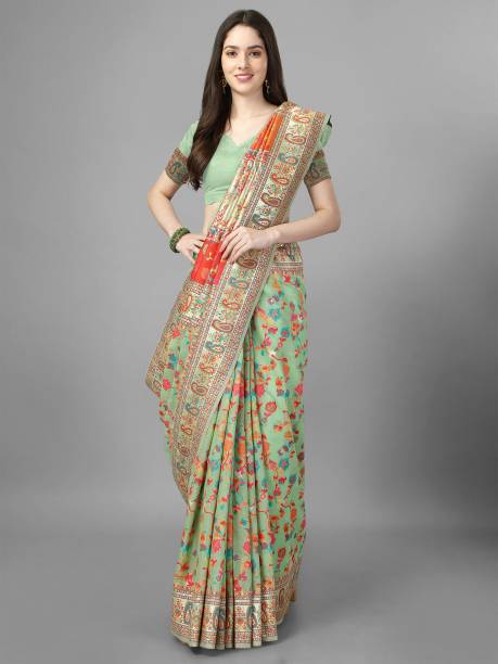 Woven Bollywood Cotton Blend Saree Price in India