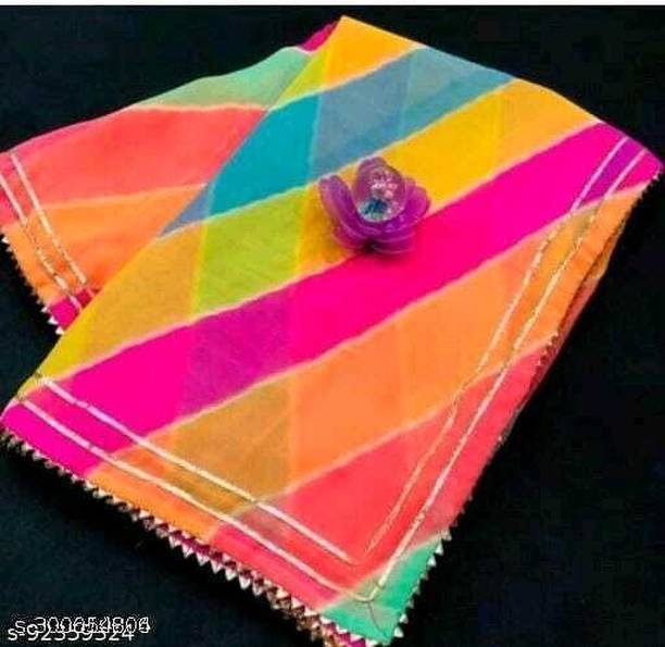 Self Design, Printed Leheria Art Silk, Georgette Saree