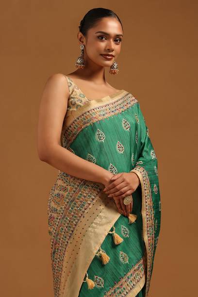 Printed Bollywood Tussar Silk Saree