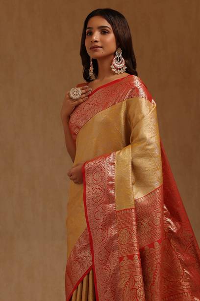 Woven Daily Wear Silk Blend Saree