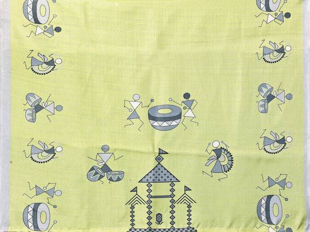 YASHIKA Printed Kalamkari Silk Blend, Art Silk Saree - Image 4