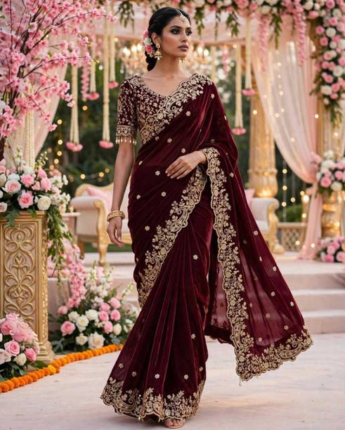 Disha Fashion Embroidered Bollywood Art Silk Saree
