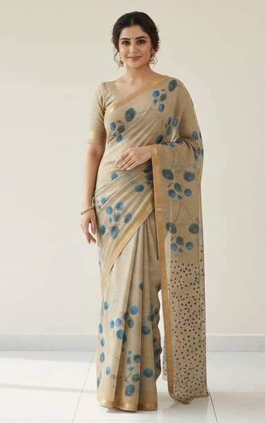 Woven, Self Design Handloom Cotton Silk Saree