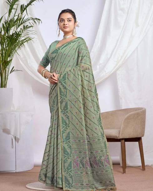 DoraiFashion Self Design Jamdani Cotton Silk Saree