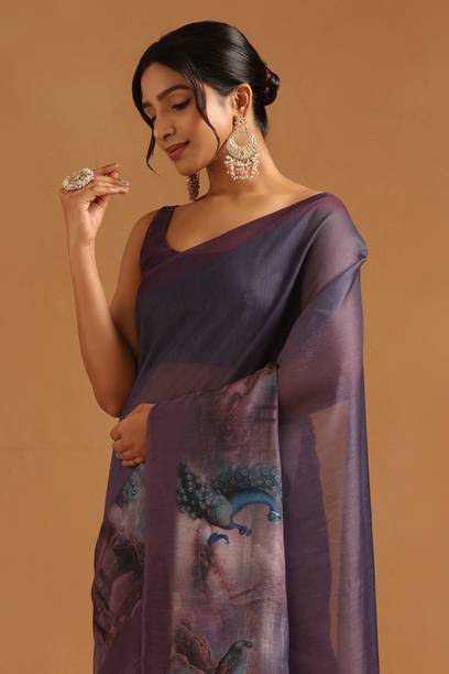 Digital Print Chanderi Chanderi Saree