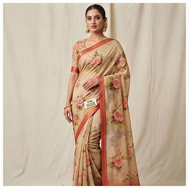 Crepe Saree - Wine Red Solid