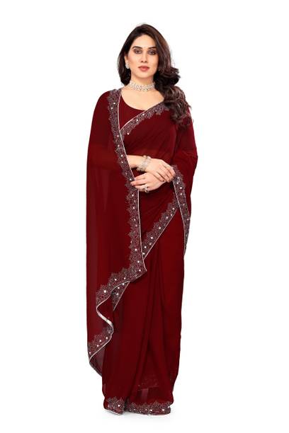 Solid/Plain Bollywood Georgette Saree