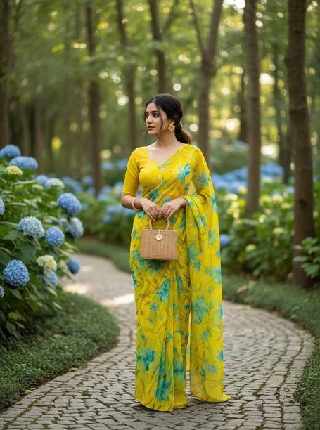 Printed Daily Wear Chiffon Saree