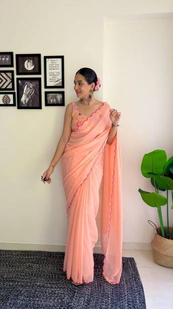 Murta Trends Printed, Embellished Bollywood Georgette Saree