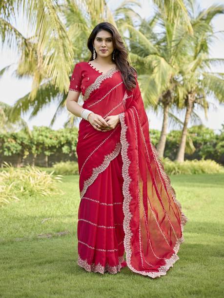 TTH Embroidered Bollywood Jimmy choo Saree