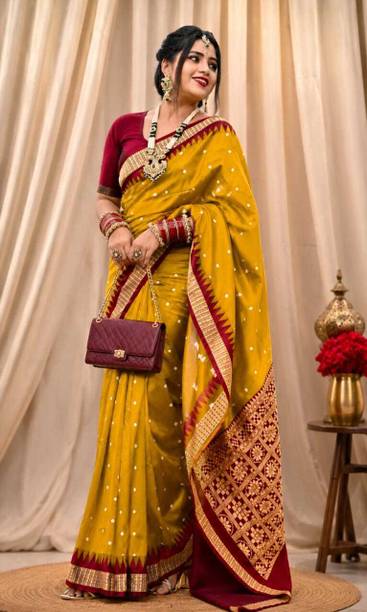 Printed Sambalpuri Silk Blend Saree